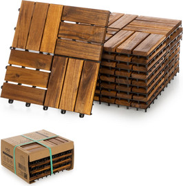 winstore Acacia מארז 9 יח' אריחי דק 30*30 ס"מ 12 משולבים עץ חום בהיר
