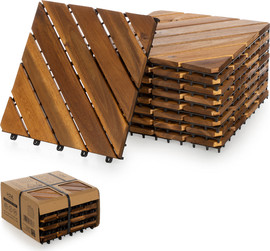 winstore מארז 9 יח' אריחי דק 30*30 ס"מ 8 אלכסונים עץ חום בהיר-Acacia