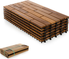 winstore מארז 6 יח' אריחי דק 30*60 ס"מ 15 משולבים עץ Acacia חום בהיר