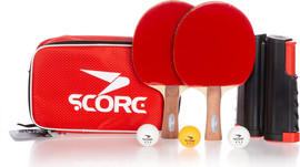 Score ערכת פינג פונג TOTAL - זוג מטקות+רשת+3 כדורים בנרתיק SCORE
