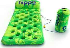 winstore מזרון ים מחורר עם עוגן Hippo -  ירוק לימון