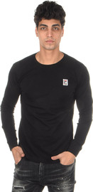 FILA חולצת טישירט פילה ארוכה לוגו גברים - פילה - Black