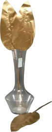 B-DECOR ענף עלה גן עדן בגודל 103 ס"מ בצבע זהב