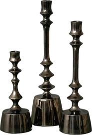 B-DECOR סט 3 פמוטי מתכת Brass black H25/30/35 ס"מ