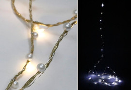 GOLYAN גירלנד זהב 40 לדים 380CM תאורה לבנה (סוללות AAX2) 60P 60P 380cm