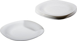 OPAL צלחת מנה ראשונה Opal זכוכית מחוסמת 22 ס״מ בצבע לבן