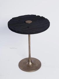 B-DECOR שולחן צד BurnWoodBlack