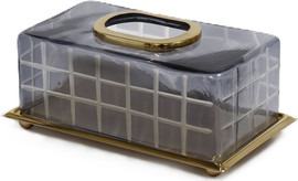 B-DECOR קופסא לטישו 25X14X11 Brass VariableGlass