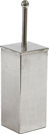 B-DECOR מברשת אסלה מרובעת בגימור כסף מטאלי 40 ס״מ B-DECOR