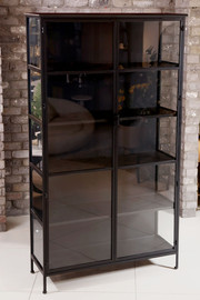 B-DECOR ויטרינת מתכת פירזול שחור 92X40X201H