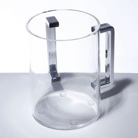 B-DECOR נטלת אקריליק 1000ml ידיות כסף