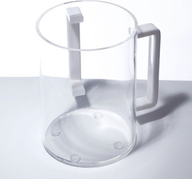 B-DECOR נטלת אקריליק 1000ml ידיות לבן