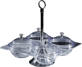 B-DECOR קברט רגל 4 קופסאות עגולות אקריליק נצנץ