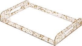 B-DECOR מגש מלבני אקריליק נצנץ 39X23X6 PRO