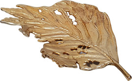 B-DECOR קערה עלה BrassGold 44X26