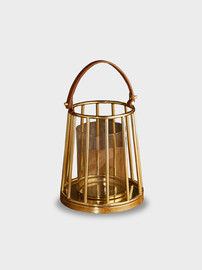B-DECOR עששית עץ מנגו BrassGold 25X28 PRO
