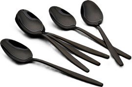 DREAM CHEF סט 6 כפיות קינוח דגם Gentle נירוסטה 18/10 שחור מבריק