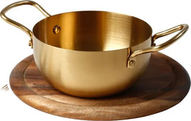 DREAM CHEF סיר הגשה נירוסטה זהב 28X18X8 1.2 ליטר