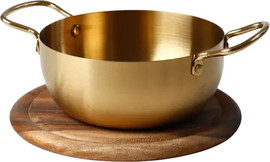 DREAM CHEF סיר הגשה נירוסטה זהב 33X22X9 2 ליטר
