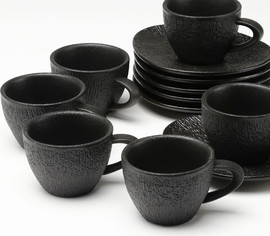 B-DECOR סט אספרסו SimpelBlack פורצלן NewBornChina 12/