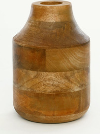 B-DECOR ואזה עץ מנגו בהיר 14X14X21 ס"מ