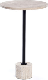 B-DECOR שולחן צד שיש טרוונטין 38 ס"מ