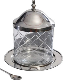 B-DECOR כלי לסוכר/דבש 15X15X13.5 BRASS NICKEL