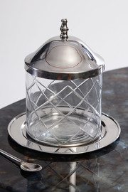B-DECOR כלי לסוכר/דבש BRASS NICKEL 15X15X13.5 ניקל