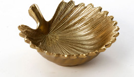 B-DECOR בול פיצוחים עלה 6X14X14 BRASS GOLD