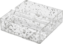 B-DECOR מפיון שוכב אקריליק עם פתיתי כסף SILVER PARTICLES