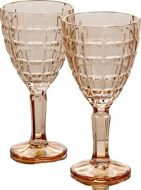 CRYSTALINE סט 6 גביעי יין 240 מ"ל ROSE GOLD CRYSTALINE