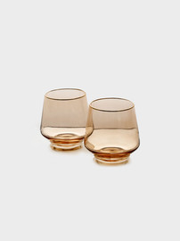 CRYSTALINE סט 6 כוסות וויסקי 460 מ"ל ROSE GOLD CRYSTALINE
