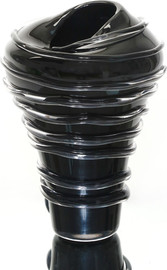 CRYSTALINE אגרטל 26X26X38 ס"מ CRYSTALINE BLACK MORENO