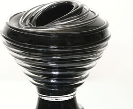 CRYSTALINE אגרטל 24X24X21 ס"מ CRYSTALINE BLACK MORENO