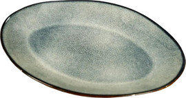 B-DECOR פלטה אובלית 33X23X3.5 STONE WARE BLUE