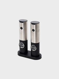 B-DECOR סט גורסי מלח פלפל USB על מגש, כבל טעינה ומברשת ניקיון DreamChef