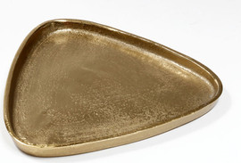 LIFE STYLE צלחת הגשה משולשת 21X21 ס״מ BRASS GOLD