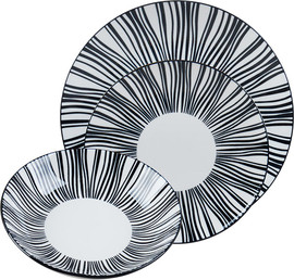 B-DECOR סט צלחות פורצלן 18 חלקים ZEBRA