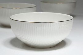 B-DECOR סט 6 בולים פס זהב 15X7.5 NEW BONE CHINA