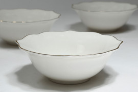 B-DECOR סט 6 בולים פורצלן פס זהב 15/6 NEW BONE CHINA