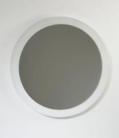B-DECOR מראה עץ מלא 104X104X7.5 WOOP WHITE NVENGER
