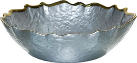 B-DECOR קערת הגשה פס זהב gray MYKONOS