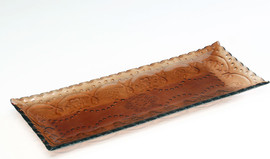 B-DECOR צלחת הגשה מלבנית SELANIK בצבע אמבר