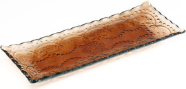 B-DECOR צלחת הגשה מלבנית SELANIK בצבע אמבר