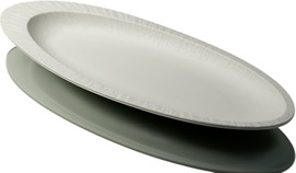 B-DECOR מגש הגשה אובלי פורצלן לבן 47 ס"מ LUMINAIRE