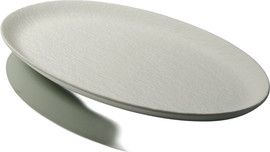 B-DECOR פלטת הגשה אובלית פורצלן לבן 47 ס"מ LUMINAIRE
