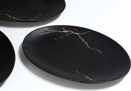 B-DECOR פלטה אובלית שיש לבן 22.5 ס"מ SLMPEL MOKA NEW BONE CHINA