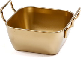 DREAM CHEF קערת פיצוחים מרובעת DreamCheef נירוסטה זהב 11X9X5