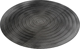 B-DECOR פלייסמנט תחרה דמוי עור שחור 38X38