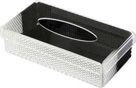 B-DECOR קופסה לטישו אקריליק שחור 21X12X6